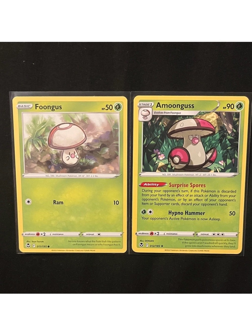POKEMON CARDS FOONGUS & AMOONGUSS RARE
